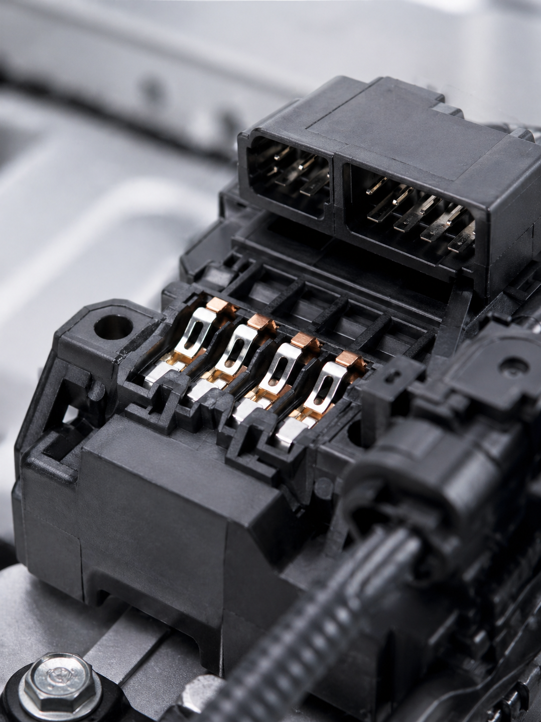 Technische Einzelteile als Kontakt- und Verbindungselemente in einer elektromechanischen Anwendung
