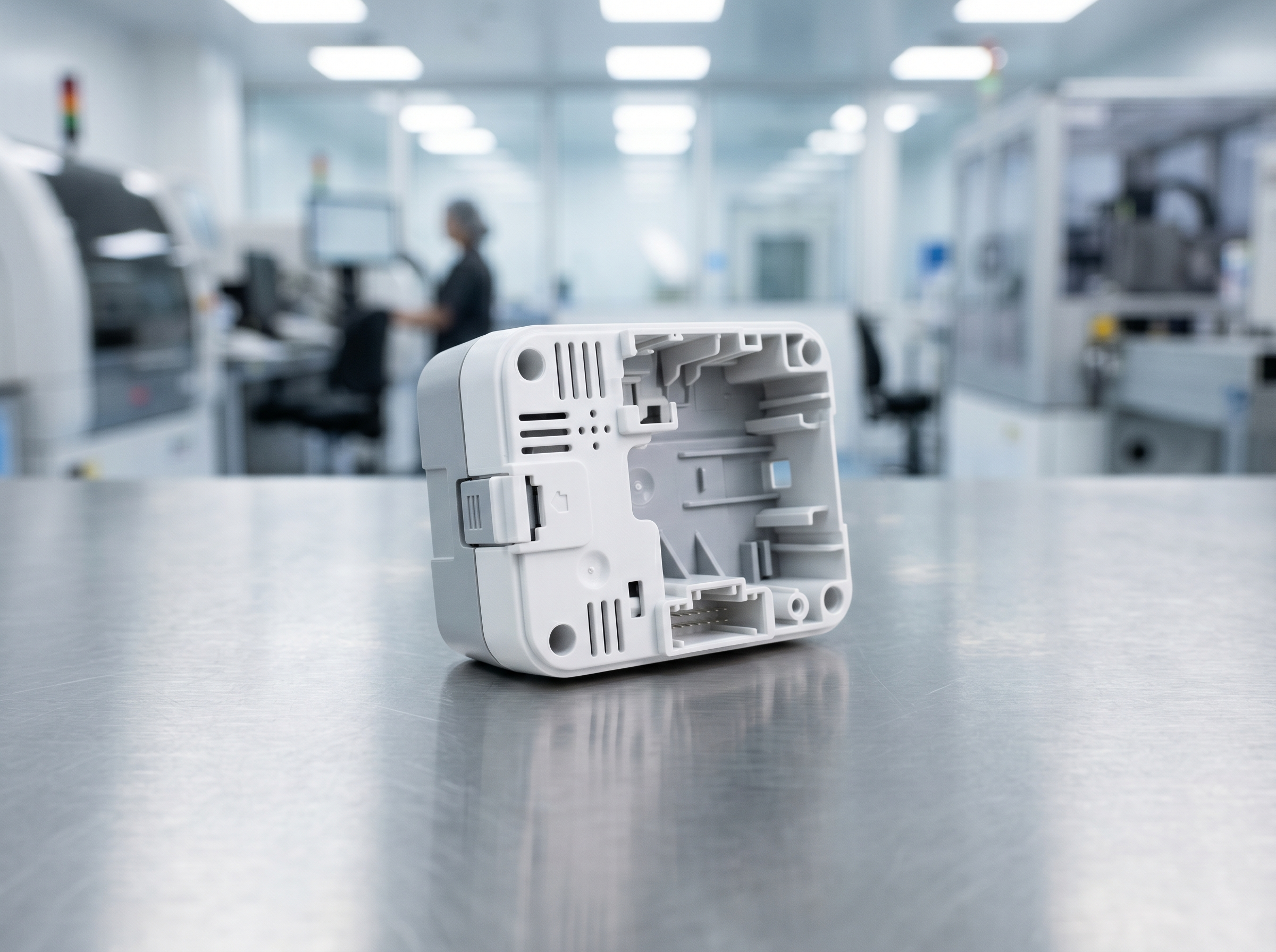 Bauteile für Diagnostikgeräte – präzisionsgefertigtes Kunststoffbauteil für medizinische Diagnostik